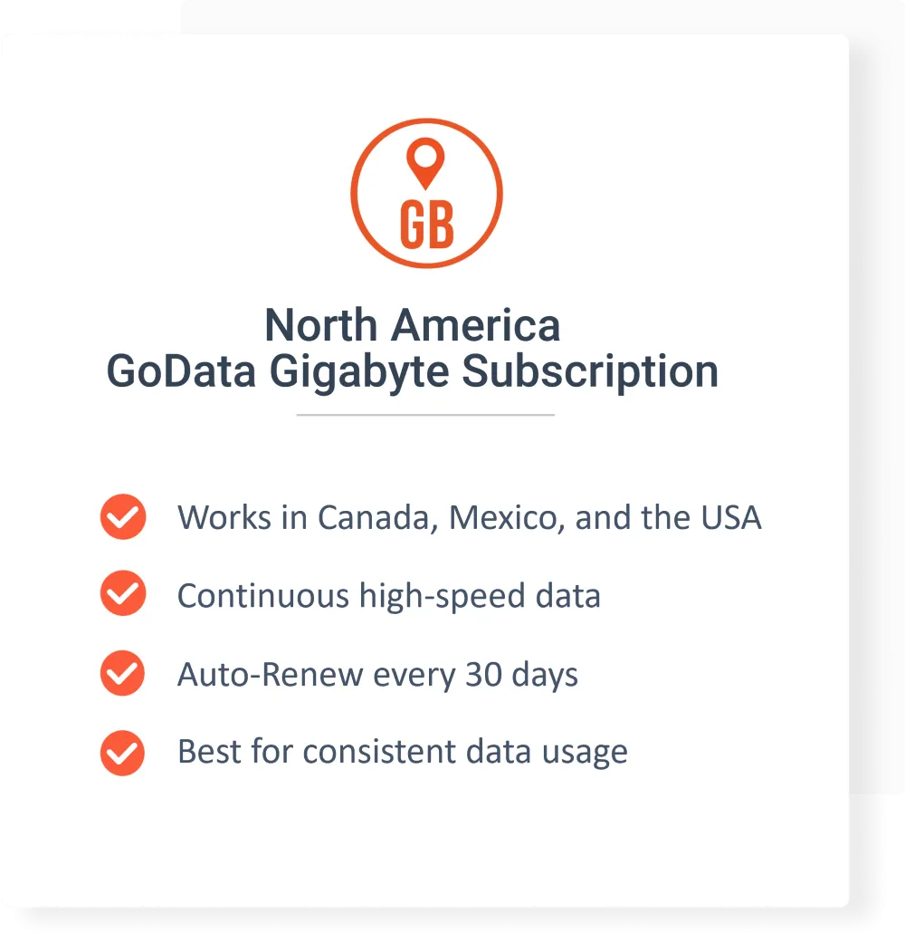 1 year of North America Data plus a FREE Hotspot