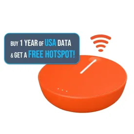 1 year of USA Data plus a FREE Hotspot