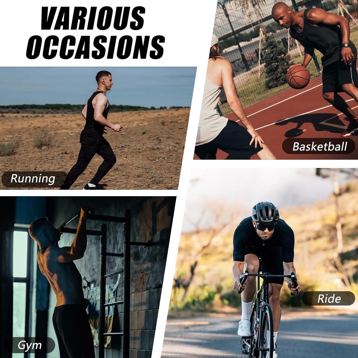 3/4 Men's Compression Pants Leggings with Pockets Quick Dry Workout Athletic Baselayer Bottoms Running Tights