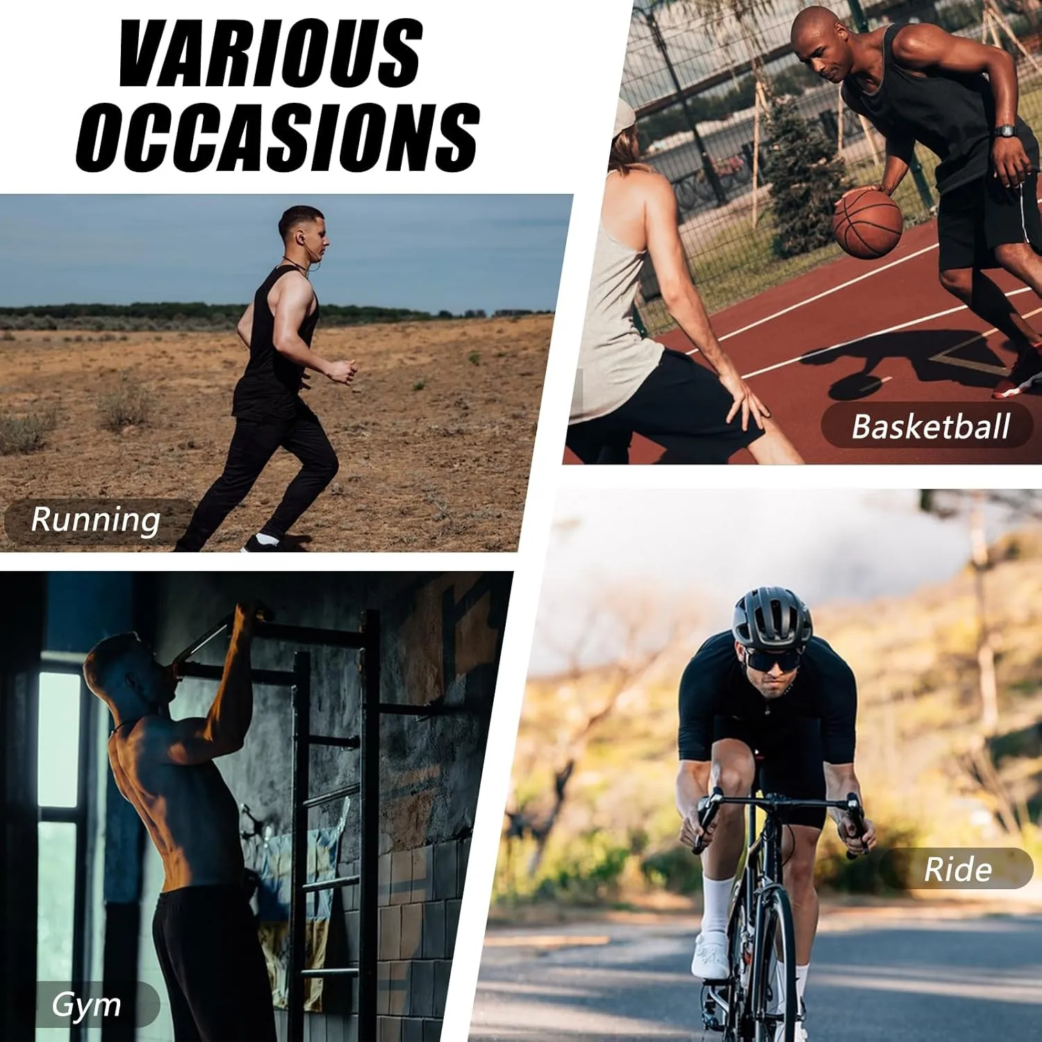3/4 Men's Compression Pants Leggings with Pockets Quick Dry Workout Athletic Baselayer Bottoms Running Tights