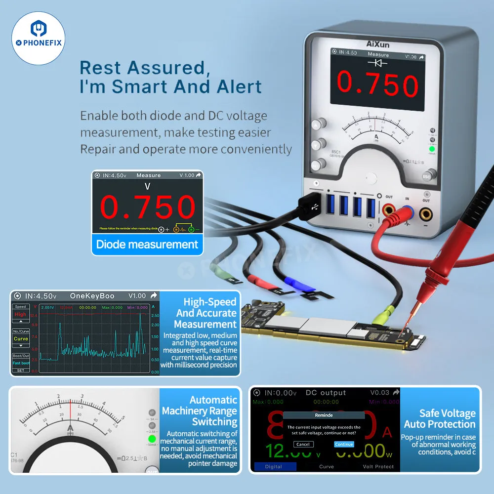 AiXun PM02 Smart DC Power Supply Partner For iPhone Android