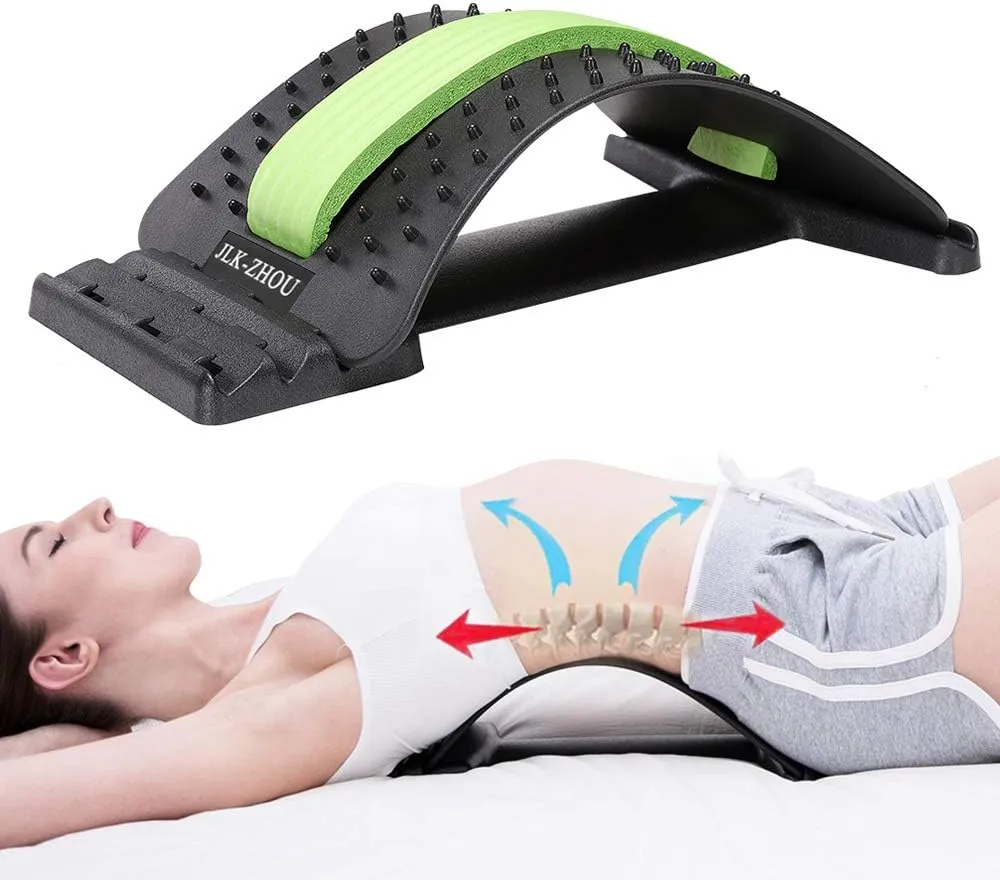 Back Stretcher Lumbar Support Device - for Lower Back Pain Relief Device 3 Adjustable Settings for Back Stretcher Device