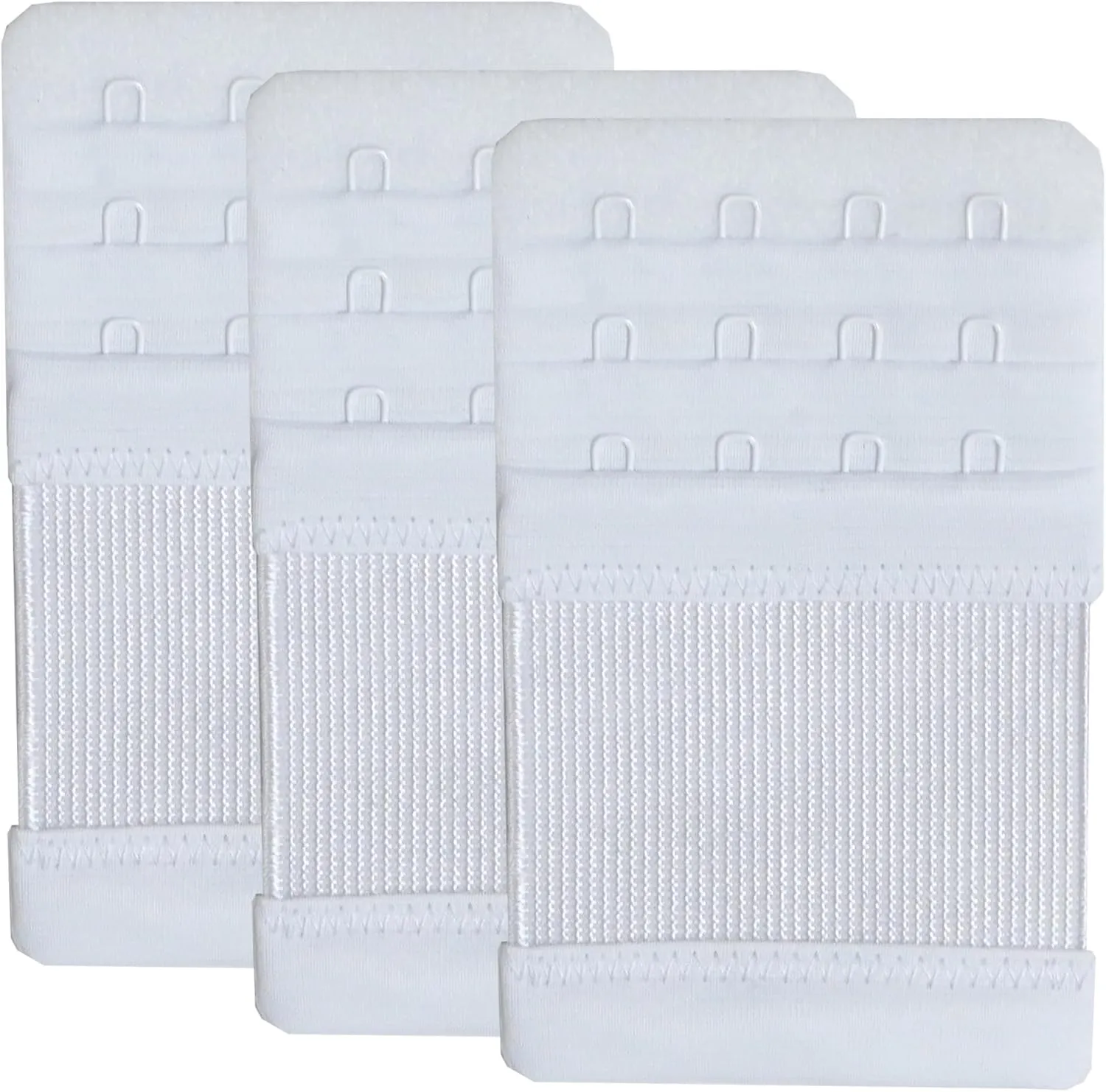 Bra Extenders 4 Hook Elastic Stretchy Bra Extensions Strap Comfortable 3pcs-Pack
