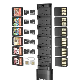 BUDI Switch Case - 12 Game Storage & 10 Memory Card Slots - Portable Switch Game Holder for Nintendo Switch/OLED/Lite
