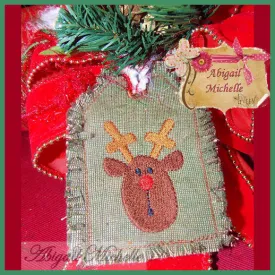 Christmas Tags Set - 5 Designs - Machine Embroidery, In The Hoop