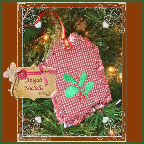 Christmas Tags Set - 5 Designs - Machine Embroidery, In The Hoop