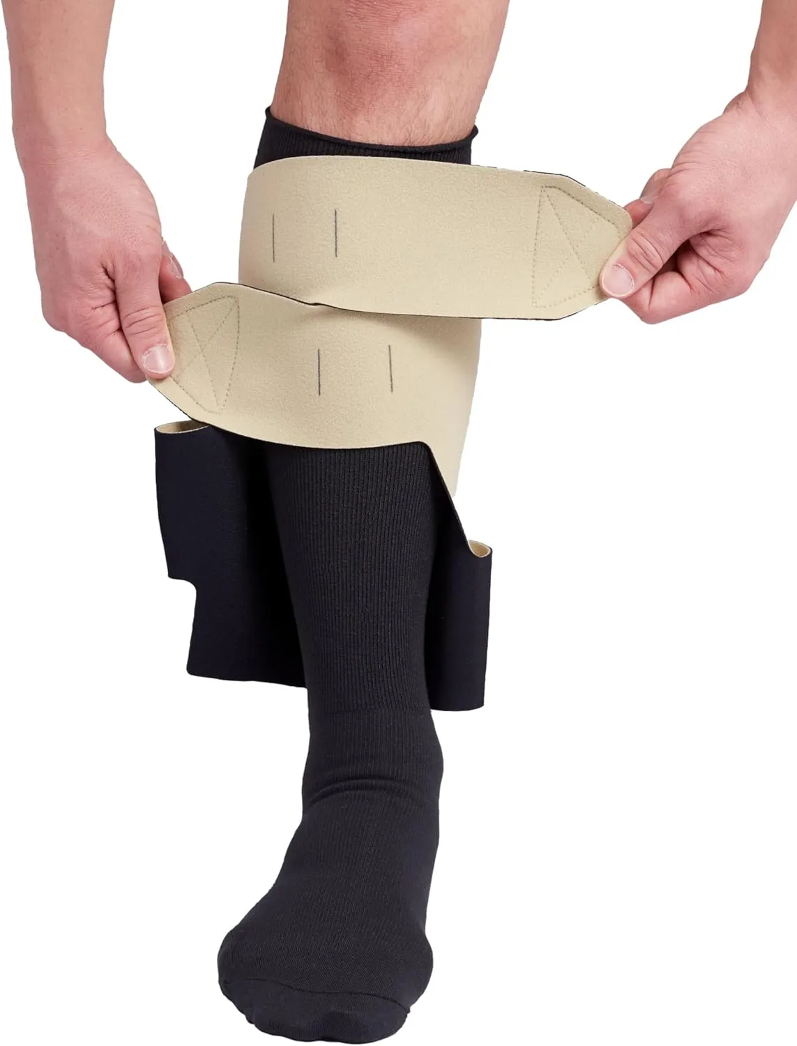 CircAid Juxtalite Lower Leg System  Easy to Use Adjustable Compression Level Garment for Men & Women, Leg Circulation, Compatible with Elastic Stockings, X-Large (Full Calf)/ Long