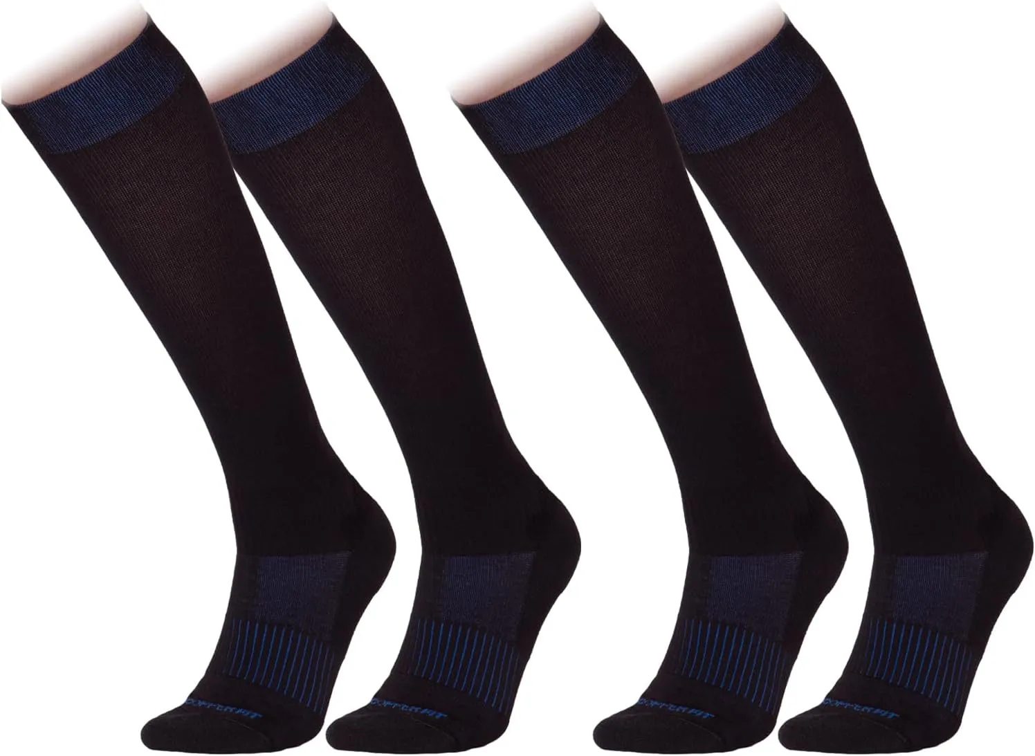 Copper Fit Mobilizer Compression Socks Easy On & Off Improves Circulation, Reduces Swelling for Men & Women, Work & Running