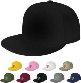 Custom Hat Personalized Flat Bill Snapback Hats for Men Women Design Your Own Image/Text/Logo Baseball Cap Gift