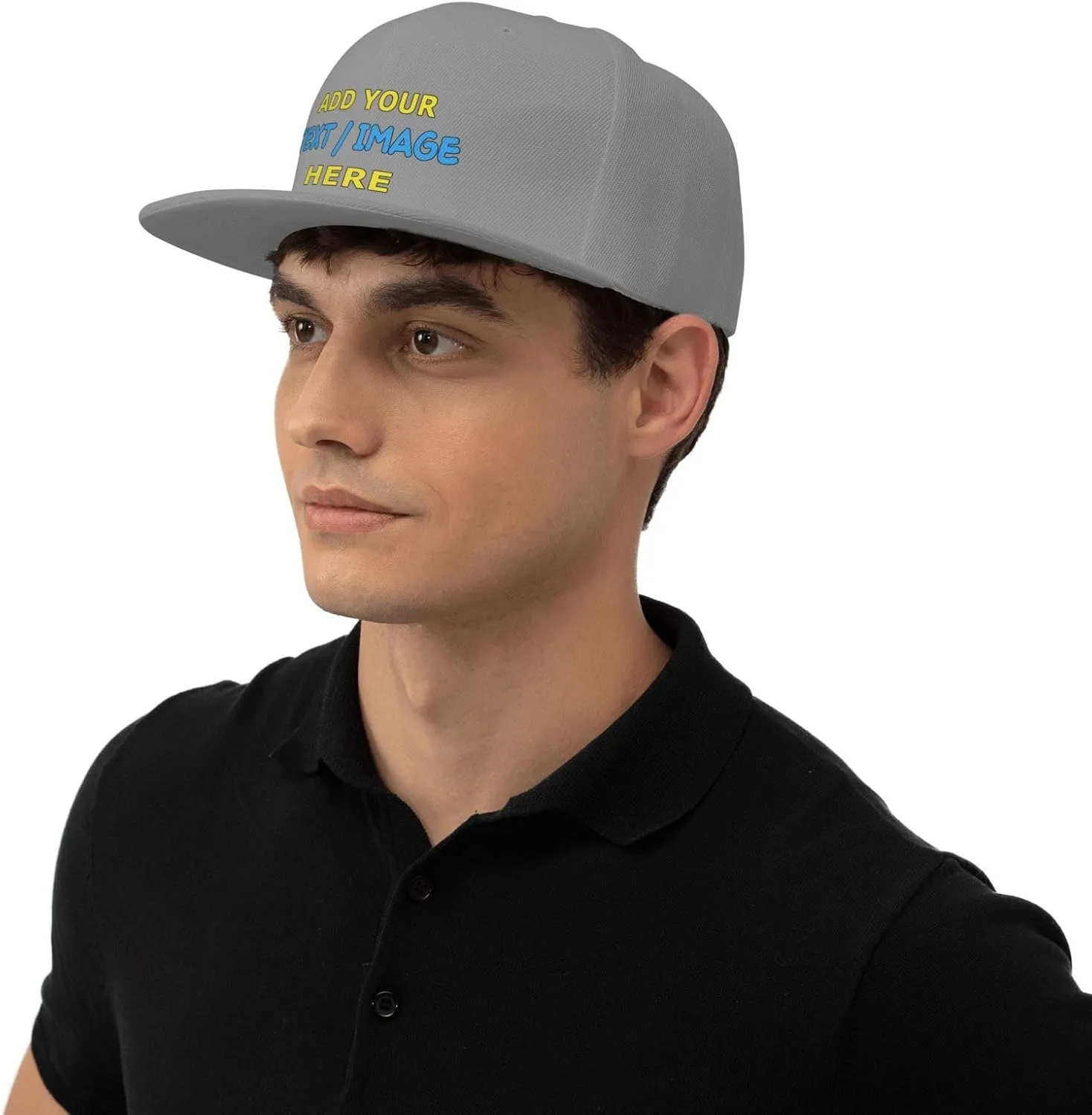 Custom Hat Personalized Flat Bill Snapback Hats for Men Women Design Your Own Image/Text/Logo Baseball Cap Gift