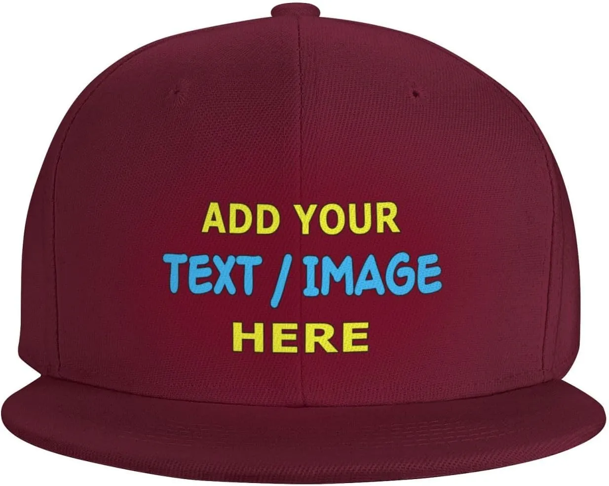 Custom Hat Personalized Flat Bill Snapback Hats for Men Women Design Your Own Image/Text/Logo Baseball Cap Gift