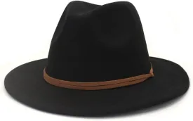Fedora Hats Women Men Wide Brim Church Top Hat Artificial Woolf Elted Jazz Cap Panama Hat