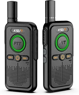 LT Plus Two-Way Radio Long Range with Access to 16 Channels 4200mAh Battery Rechargeable Replication Frequency Tpye-C for Camping Walkie Talkies(Black 2 Pack)