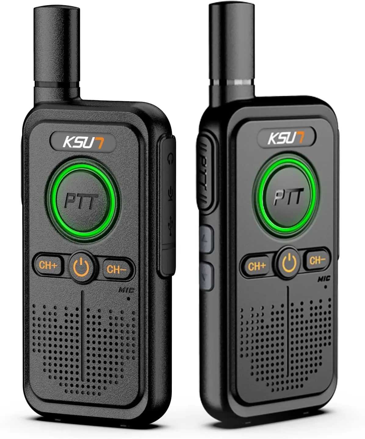 LT Plus Two-Way Radio Long Range with Access to 16 Channels 4200mAh Battery Rechargeable Replication Frequency Tpye-C for Camping Walkie Talkies(Black 2 Pack)