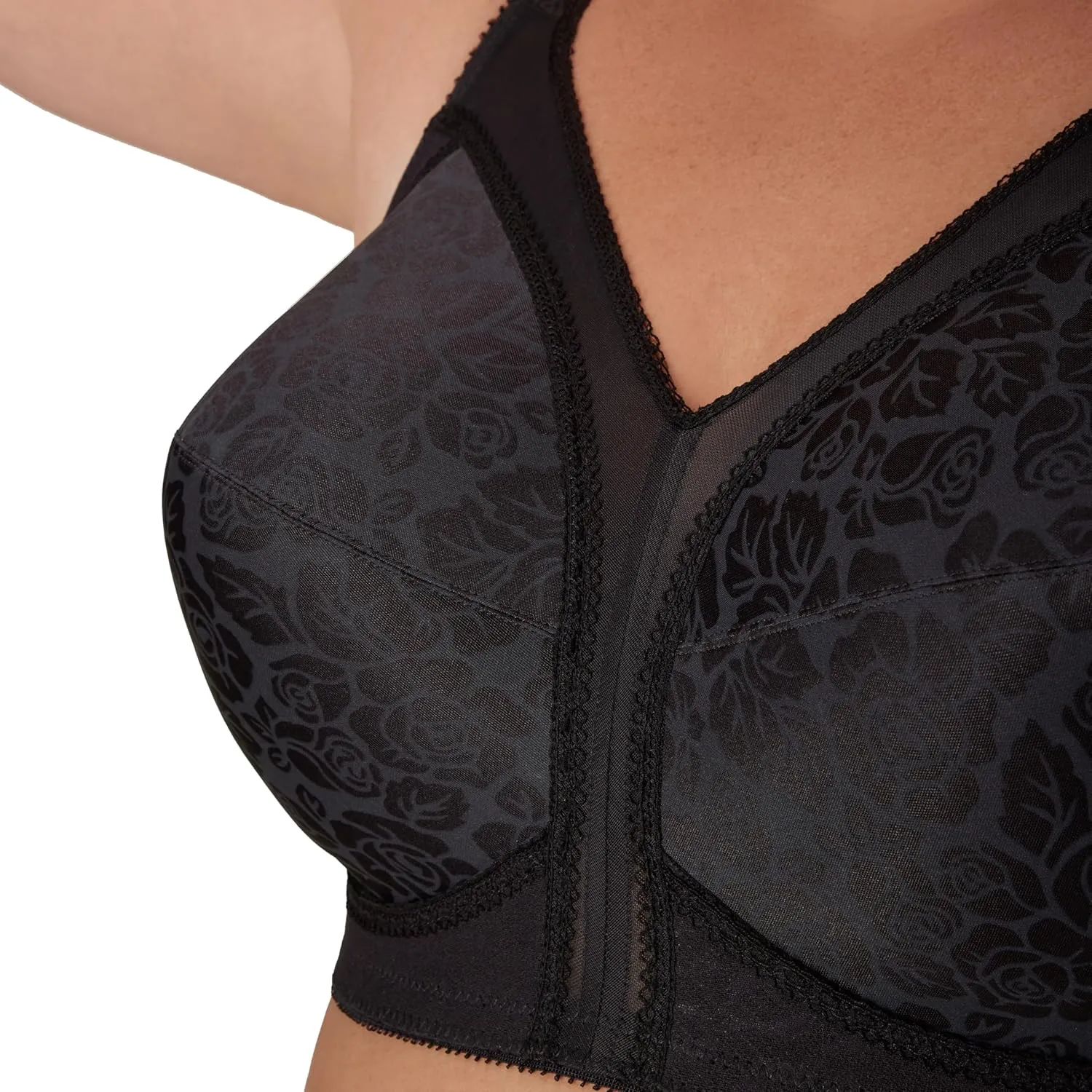 Playtex Women's Wireless Bra, 18 Hour Plus-Size Bras Available, Full Coverage, Smoothing, 4693, Single or 2-Pack