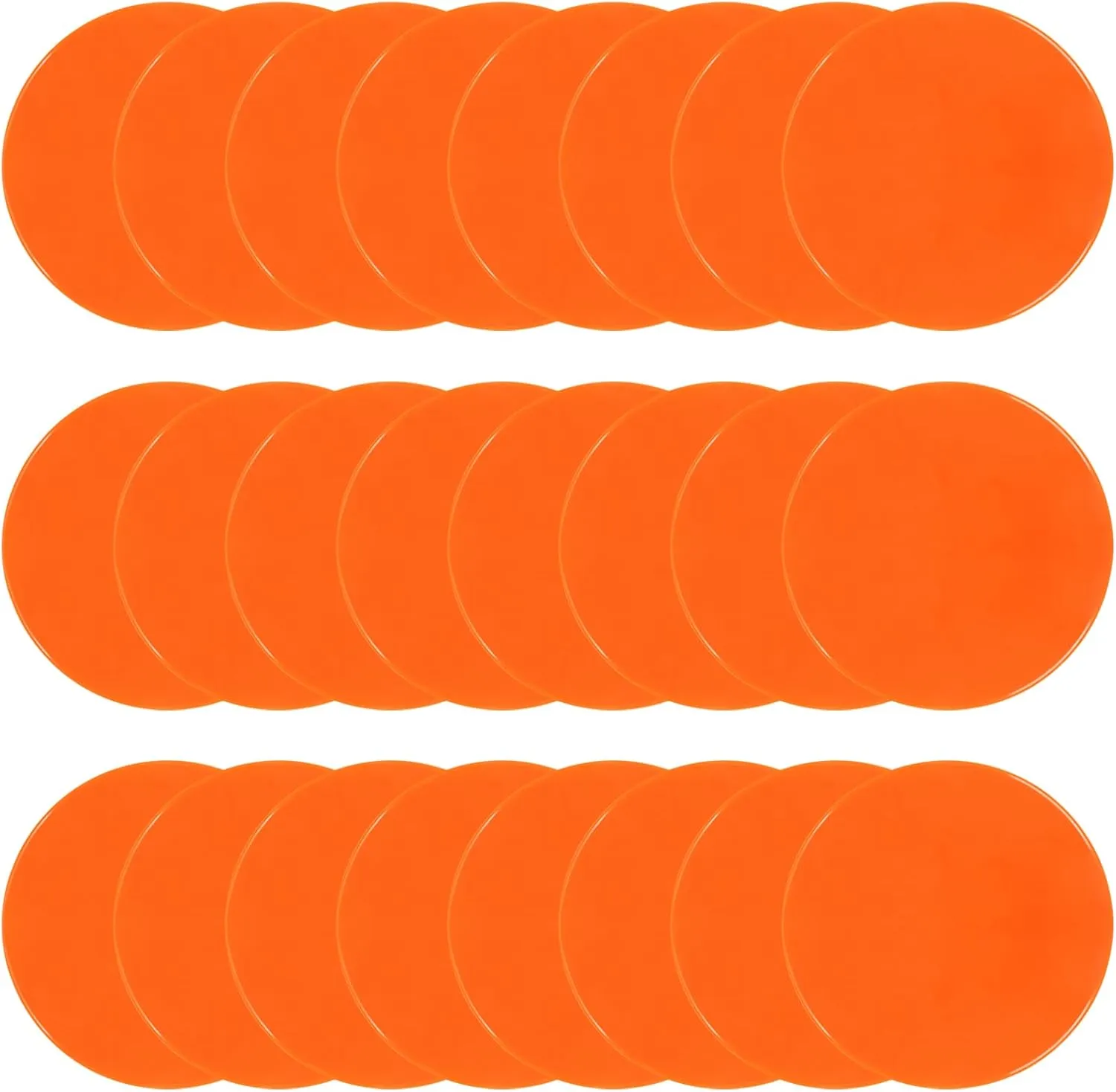 Poly Spots Spot Markers for Gym Floor 9 inch Flat Cones 12/24Pcs Non Slip Rubber Floor Dots for Kids Soccer Basketball Sports Speed Agility Training, Preschool Classroom Activities