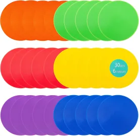 Spot Markers 6 Inch 9 Inch Non Slip Rubber Floor Markers Flat Field Cones Poly Dots for Soccer Basketball Sports Speed Agility Training and Drills