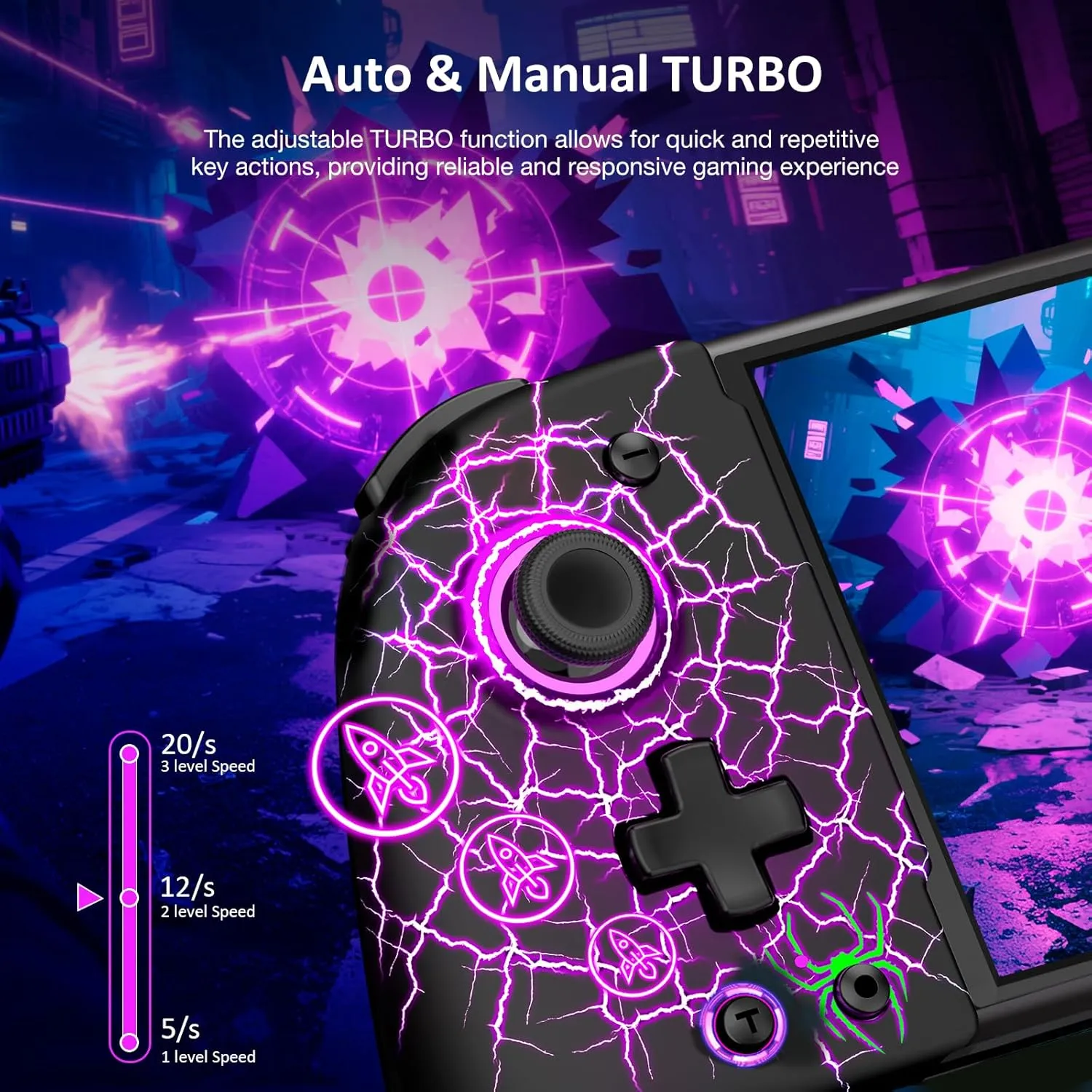 Switch Controllers, Wireless Switch Pro Controller Replacement for Nintendo Switch Controller/OLED, Hall Effect One-Piece Joypad Controller with Programmable/Dual Vibration/TURBO/Wakeup