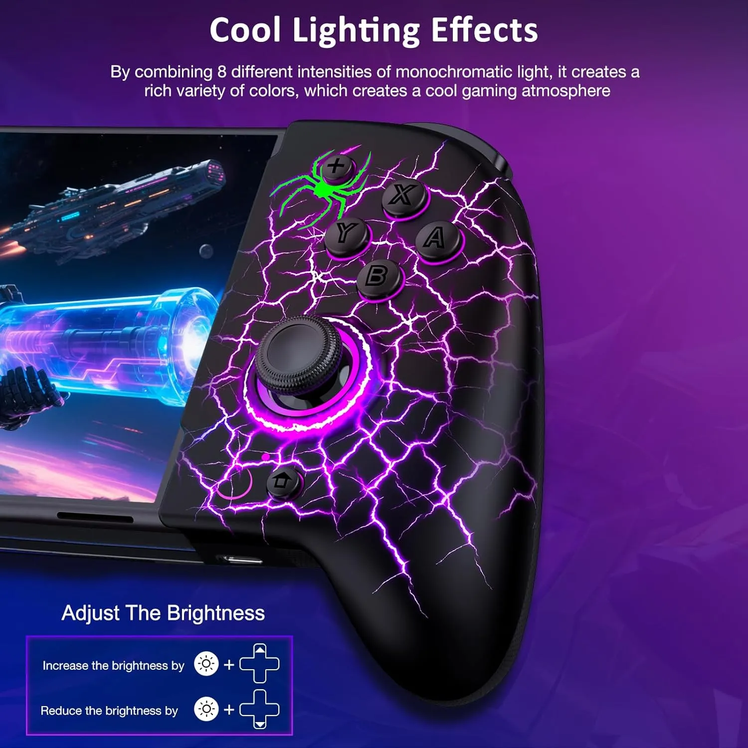 Switch Controllers, Wireless Switch Pro Controller Replacement for Nintendo Switch Controller/OLED, Hall Effect One-Piece Joypad Controller with Programmable/Dual Vibration/TURBO/Wakeup