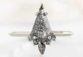 The Aster Ring with a 1.09ct Kite-Shaped Tourmaline In Quartz
