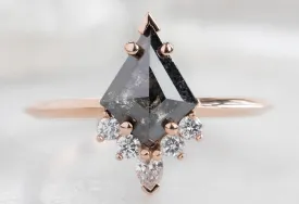 The Aster Ring with a .81ct Kite-Shaped Black Diamond