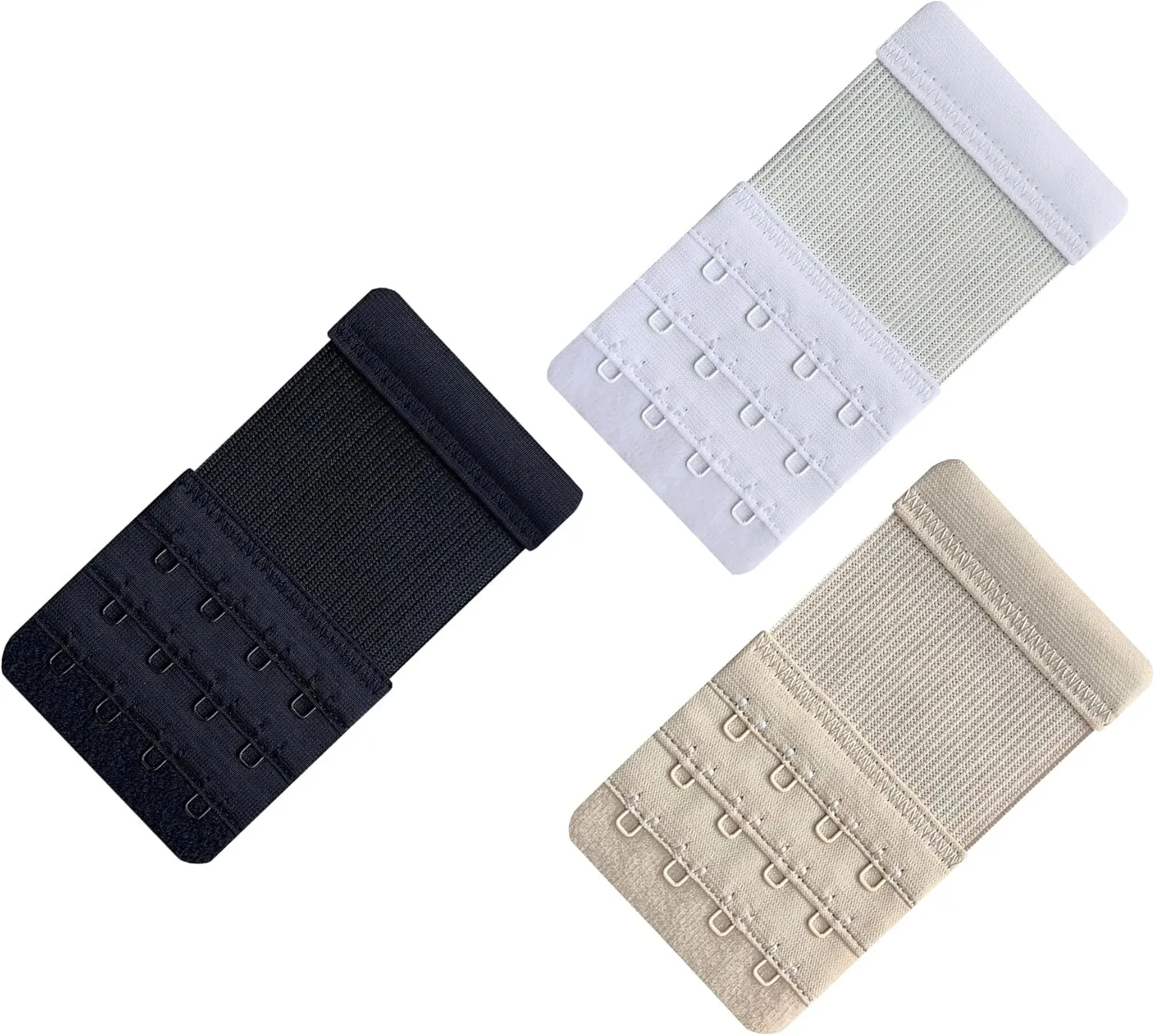 Women Pack of 3 Soft Comfortable 4 Hooks Bra Extender