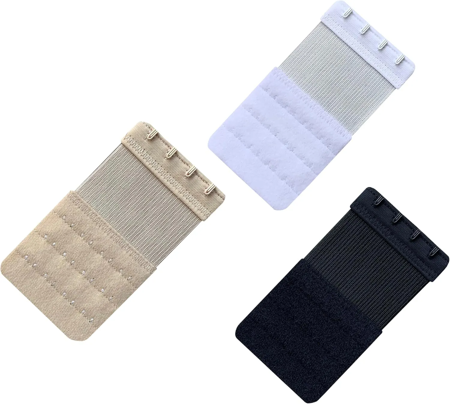 Women Pack of 3 Soft Comfortable 4 Hooks Bra Extender