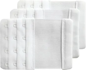 Women Pack of 3 Soft Comfortable 4 Hooks Bra Extender