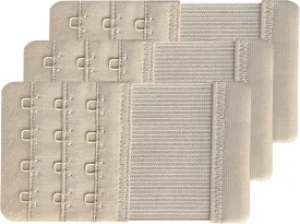 Women Pack of 3 Soft Comfortable 4 Hooks Bra Extender