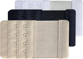 Women Pack of 3 Soft Comfortable 4 Hooks Bra Extender