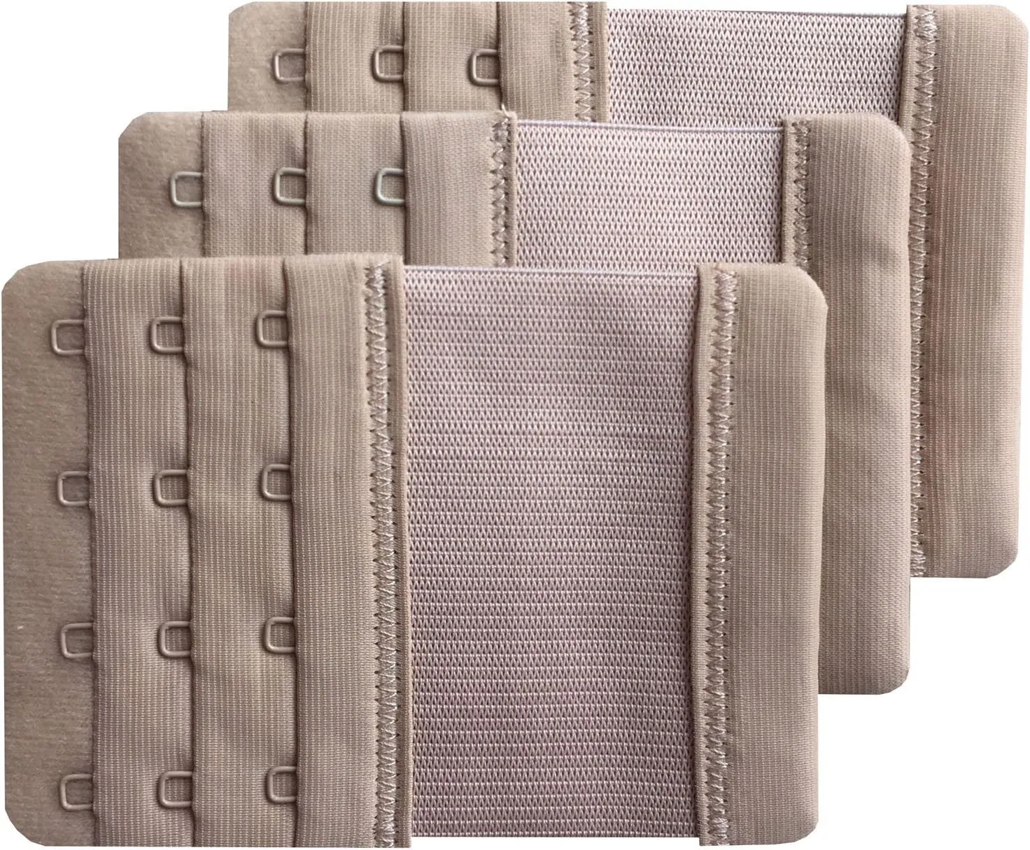 Women Pack of 3 Soft Comfortable 4 Hooks Bra Extender